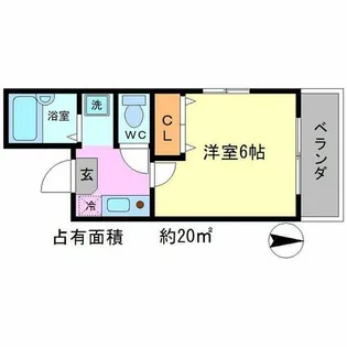 スウィートルーム聖護院西【2階】の間取り