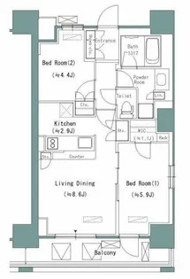 パークアクシスうつぼ公園【10階】の間取り