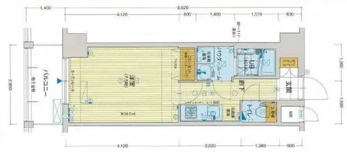アスヴェル梅田WEST【4階】の間取り