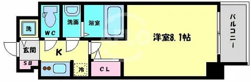 S-RESIDENCE都島【5階】の間取り