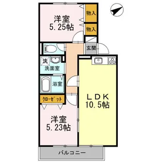 ラヴェール北五葉【2階】の間取り