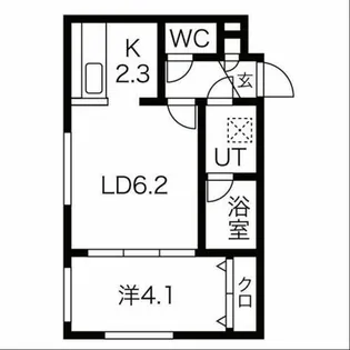 Casa Centro平岸【3階】の間取り