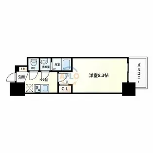 プレデコート北田辺【10階】の間取り
