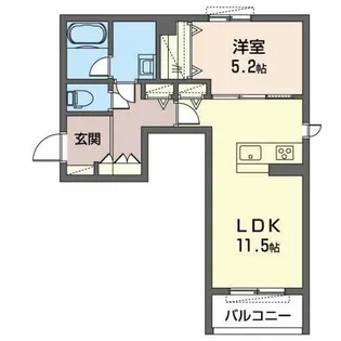Lieuvenir錦【0201号室】の間取り