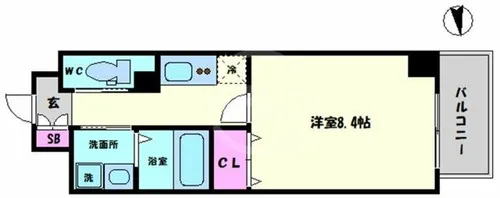 オアシス梅田【6階】の間取り