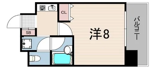 ラナップスクエア三宮プライム【9階】の間取り