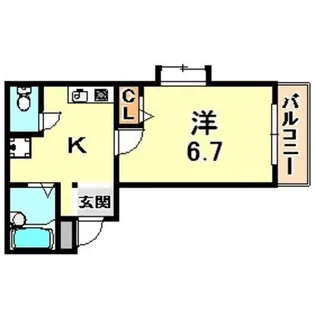 中原マンション【1階】の間取り