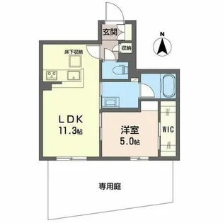 シャーメゾン マーサ東山【1階】の間取り