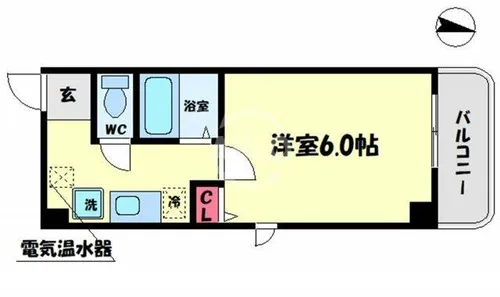 プレミアム新福島【11階】の間取り