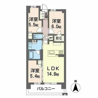 シエリアシティ明石大久保【13階】の間取り