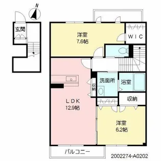 ブラウニーフラッツ【2階】の間取り