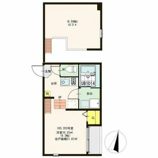 兵庫県西宮市生瀬東町【アパート】の間取り