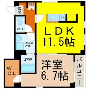 グランレーヴ金山【4階】の間取り