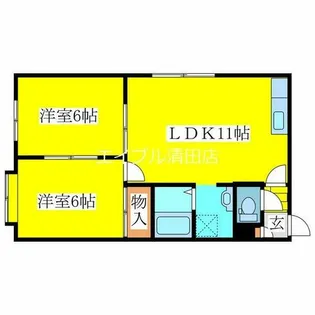 グランドパレス真栄【103号室】の間取り