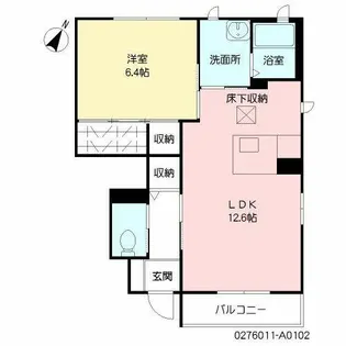 カーサ・ベーリャDS【A0102号室】の間取り