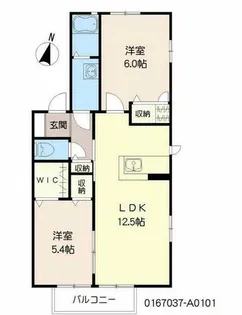 ディアス・ケン【1階】の間取り