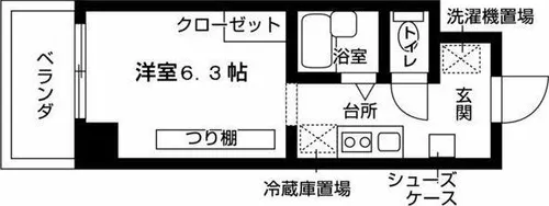 フロンティアハイツ【7階】の間取り