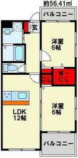 エルティアラ上富野【5階】の間取り