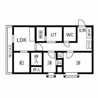 富岡レジデンス【206号室】の間取り