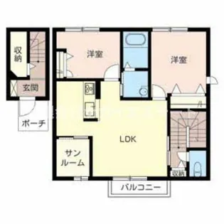 加東市喜田(ベル・フロンテB)【2階】の間取り