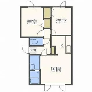 北海道札幌市北区百合が原5丁目【アパート】の間取り