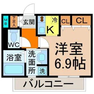 プレサンス金山グリーンパークス【14階】の間取り
