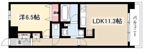 プレサンス ロジェ 名古屋駅NORTH FRONT【6階】の間取り