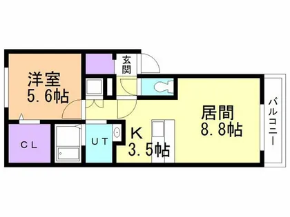 クオーレ【103号室】の間取り