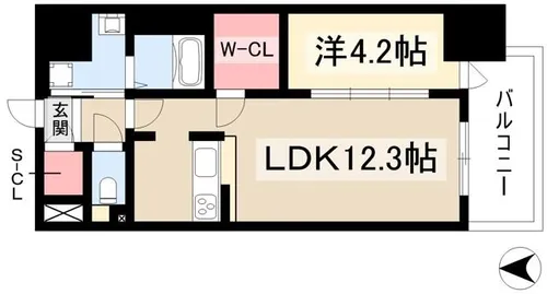Ceres Daimon【7階】の間取り