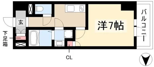 クレヴィスタ名駅南【2階】の間取り