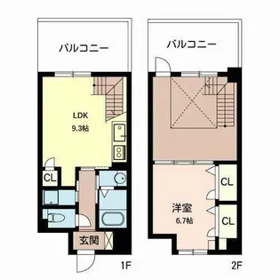 ラ・トゥール上本町【0803号室】の間取り