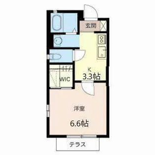 杜の館【0106号室】の間取り