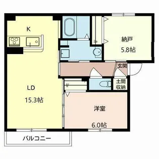 シャーメゾン鮎川【0206号室】の間取り