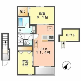 アリスⅡ【202号室】の間取り