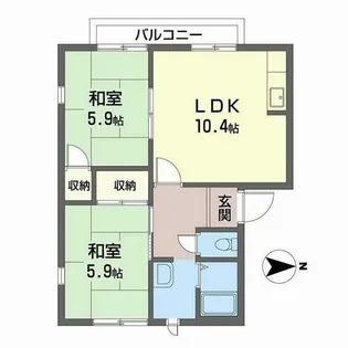 コ モ ド【0201号室】の間取り