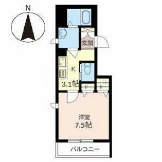 ルミエール和泉式部【0301号室】の間取り