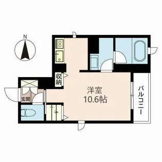 シャーメゾンろくはら【0201号室】の間取り