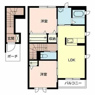 リジエール南屋敷I・II【2階】の間取り