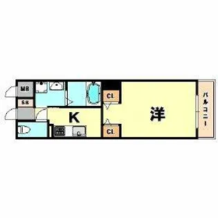 ジアコスモ神戸三宮【5階】の間取り