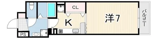 ポコアポコ明石鍛治屋町三番館【3階】の間取り