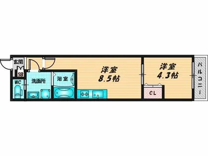 badge tomoi Est Ⅱ【1階】の間取り