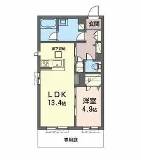 レジリエンス甲子園六石町【0103号室】の間取り