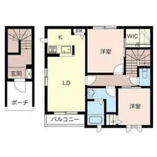 ドリーム中ノ坪【0201号室】の間取り