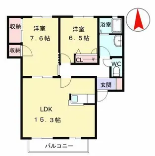 コートヴェール南片江II J棟【J0202号室】の間取り