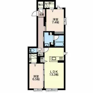 シャーメゾンステージ児玉【0101号室】の間取り