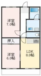 ガーデンハイツ飯坂Ⅱ【4階】の間取り