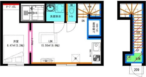 RadIAnce桜本町【2階】の間取り