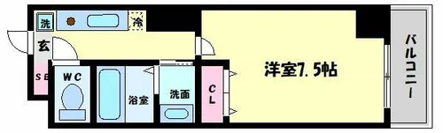 シュロスヒロカズ大手前【5階】の間取り