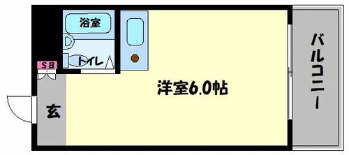シティハイツ桃谷【3階】の間取り