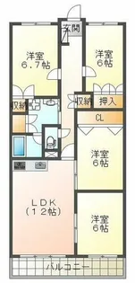 グランドパレス上須磨【5階】の間取り